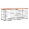 Garden Bench Gabion Design - Solid Wood Douglas 103x44x42 cm