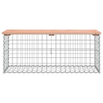 Garden Bench Gabion Design - Solid Wood Douglas 103x44x42 cm