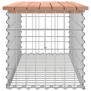 Garden Bench Gabion Design - Solid Wood Douglas 103x44x42 cm