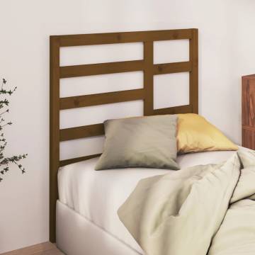 Stylish Honey Brown Bed Headboard - Solid Pine Wood