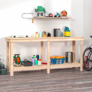 Solid Wood Pine Work Bench 180x50x80 cm - Hipo Market