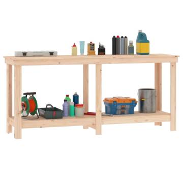 Solid Wood Pine Work Bench 180x50x80 cm - Hipo Market