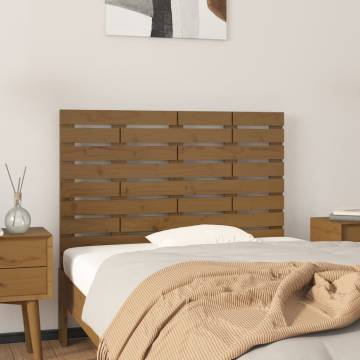 Wall Headboard Honey Brown - Elegant Solid Pine 81x3x63 cm