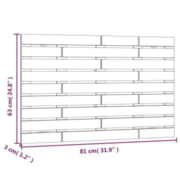 Wall Headboard Honey Brown - Elegant Solid Pine 81x3x63 cm