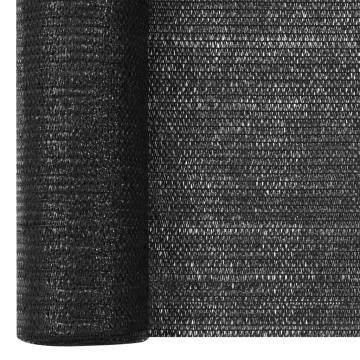 Privacy Net Black 1.2x25 m HDPE - Durable & UV-Proof