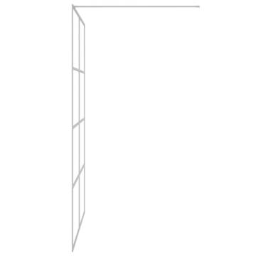 Walk-in Shower Wall Silver 140x195 cm | Modern ESG Glass Design