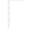 Walk-in Shower Wall Silver 140x195 cm | Modern ESG Glass Design