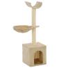 Cat Tree with Sisal Scratching Posts 105 cm Beige Colour beige 