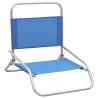 Folding Beach Chairs 2 pcs - Blue Fabric | HipoMarket