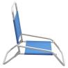 Folding Beach Chairs 2 pcs - Blue Fabric | HipoMarket