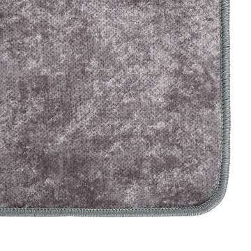 Washable Grey Rug 190x300 cm - Anti-Slip & Durable | Hipomarket