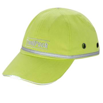 Toolpack LED Work Protective Cap - Lime Green Safety Gear