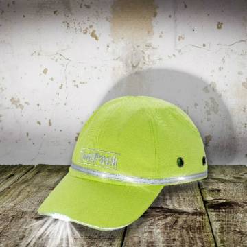 Toolpack LED Work Protective Cap - Lime Green Safety Gear