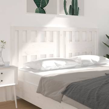 Stylish White Solid Wood Headboard - 156x4x100 cm