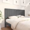 Bed Headboard Grey 155.5x4x100 cm Solid Wood Pine Colour grey Size 155.5 x 100 cm Quantity in Package 1 