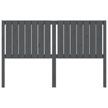 Stylish Grey Bed Headboard 155.5x4x100 cm | Solid Pine