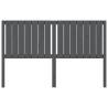 Stylish Grey Bed Headboard 155.5x4x100 cm | Solid Pine