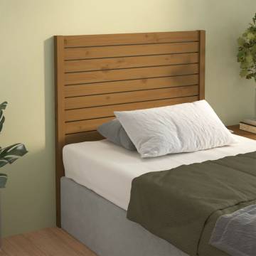 Solid Wood Pine Bed Headboard - Honey Brown 81x4x100 cm