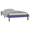 LED Bed Frame Grey 75x190 cm - Small Single Solid Wood