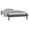 LED Bed Frame Grey 75x190 cm - Small Single Solid Wood