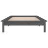 LED Bed Frame Grey 75x190 cm - Small Single Solid Wood