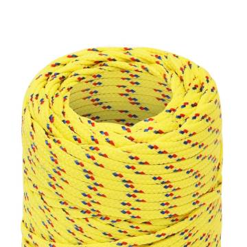 Yellow 2mm 250m Polypropylene Boat Rope - Durable & Versatile