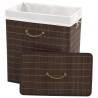 Bamboo Laundry Bin Rectangular Dark Brown - Hipo Market