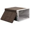 Bamboo Laundry Bin Rectangular Dark Brown - Hipo Market