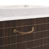 Bamboo Laundry Bin Rectangular Dark Brown - Hipo Market