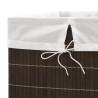 Bamboo Laundry Bin Rectangular Dark Brown - Hipo Market