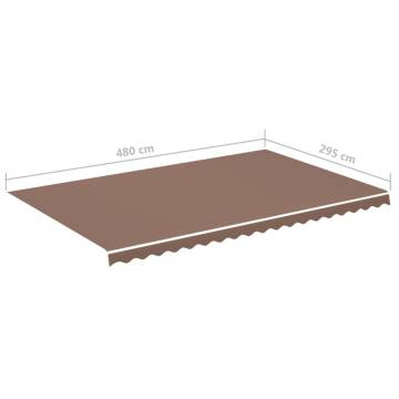 Replacement Awning Fabric Brown 5x3m for Garden Shade