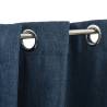 Linen-Look Blackout Curtains 140x175cm - Blue, 2 pcs