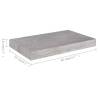 Concrete Grey Floating Wall Shelf - 40x23x3.8 cm