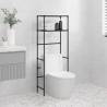 2-Tier Storage Rack over Toilet Black 53.5x28x143 cm Iron Colour black 