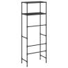 2-Tier Black Storage Rack Over Toilet - Space Saver Solution