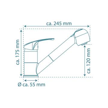 SCHÜTTE DIZIANI Sink Mixer with Pull-out Spray - Chrome