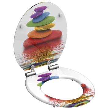 SCHÜTTE Colorful Stones Soft-Close Toilet Seat - Comfortable & Durabl