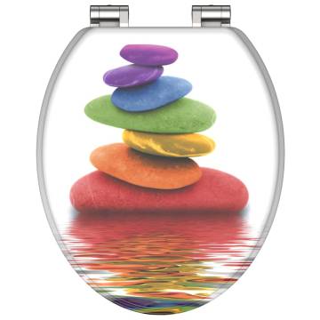 SCHÜTTE Colorful Stones Soft-Close Toilet Seat - Comfortable & Durabl