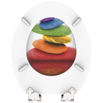 SCHÜTTE Colorful Stones Soft-Close Toilet Seat - Comfortable & Durabl