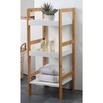 Bathroom Solutions Storage Rack - 3 Shelves MDF & Bamboo