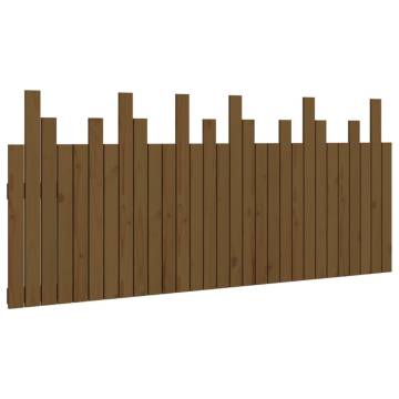 Elegant Honey Brown Wall Headboard - Solid Pine Wood 185x3x80 cm