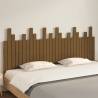 Elegant Honey Brown Wall Headboard - Solid Pine Wood 185x3x80 cm