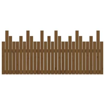 Elegant Honey Brown Wall Headboard - Solid Pine Wood 185x3x80 cm