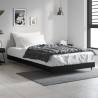 Durable Black Bed Frame 100x200 cm | Engineered Wood Design