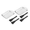 HI 6 Piece BBQ Grill Pans Set - Stainless Steel & Durable