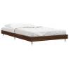 Brown Oak Bed Frame 100x200 cm - Durable Engineered Wood