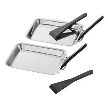 HI 6 Piece BBQ Grill Pans Set - Stainless Steel & Durable