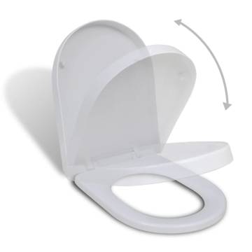 White Soft-Close Toilet Seat Square - Durable & Easy to Clean