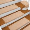 Stair Mats 10 pcs Brown 65x21x4 cm Needle Punch Colour cream Quantity in Package 10 