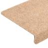 10 pcs Brown Needle Punch Stair Mats - Slip Resistant & Washable